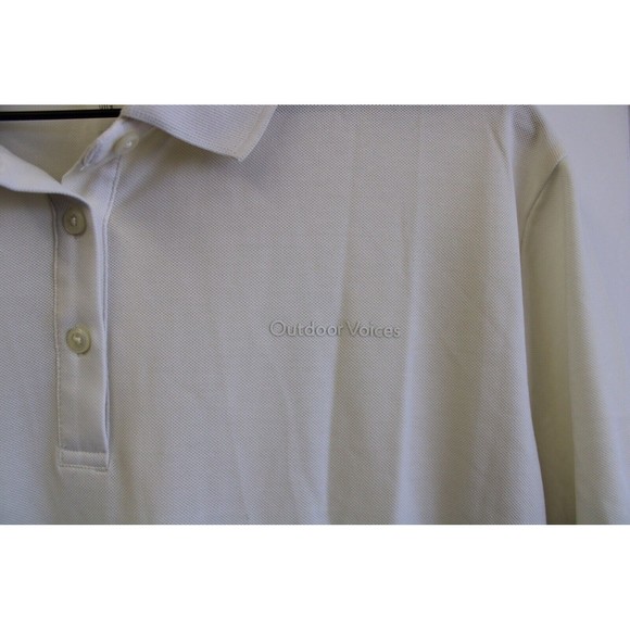 Outdoor Voices Birdie Cropped Polo shirt‎ size XXLarge XXL Milk stone off white - Picture 4 of 10